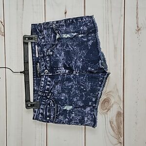 Lovesick Purple Distressed Acid Wash Jean Shorts - Size 11